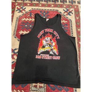 Vintage New York City Support 3rd Street Crew MC Tank Top XL